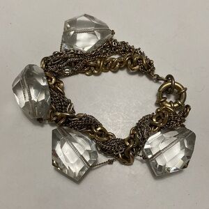 Chains with clear large beads bracelet